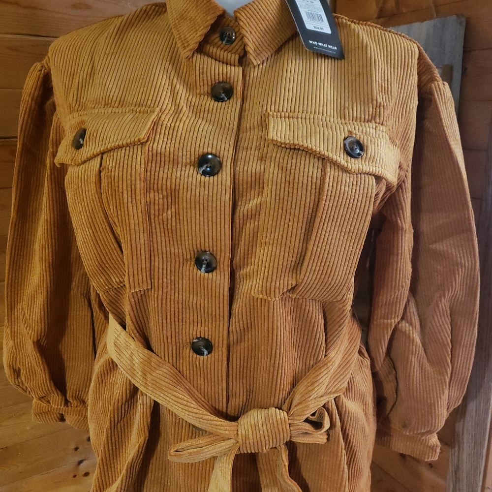 NWT Who What Wear Shirt Belted L